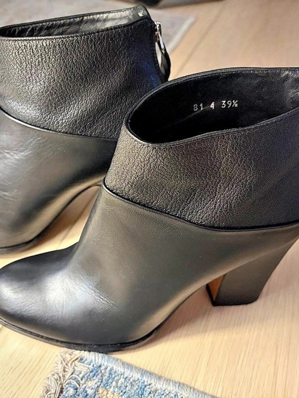 Audley London Black Heeled Ankle Boots US 8/8.5 EU 39